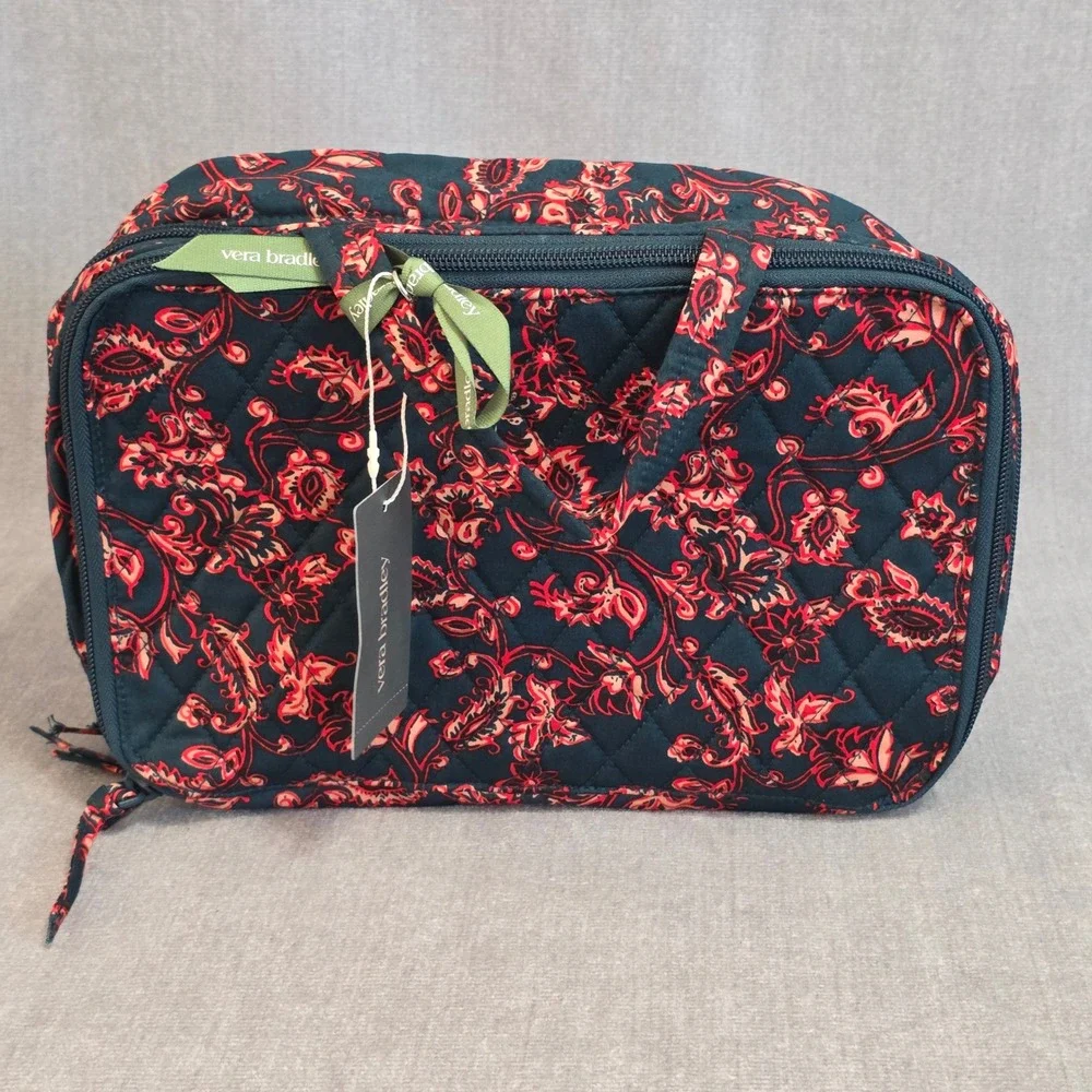 Vera Bradley Ultimate Travel New Navy Red Victorian Vines Paisley